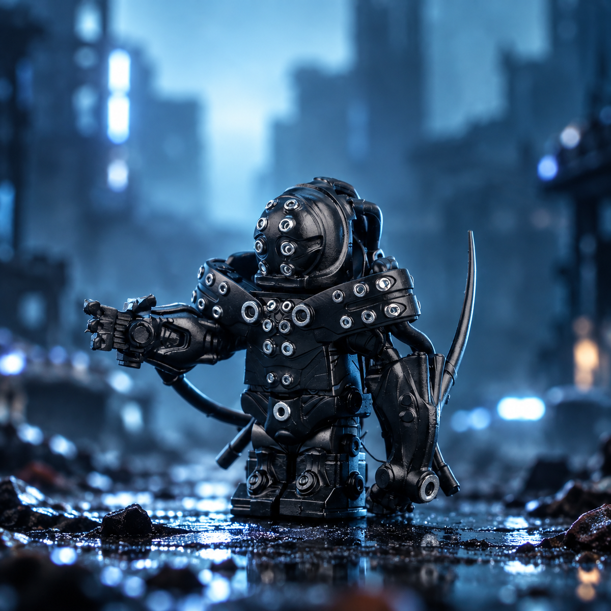 GANTZ Kei Kurono Minifigure – Reinforced Combat Suit | Custom Building Block Figure
