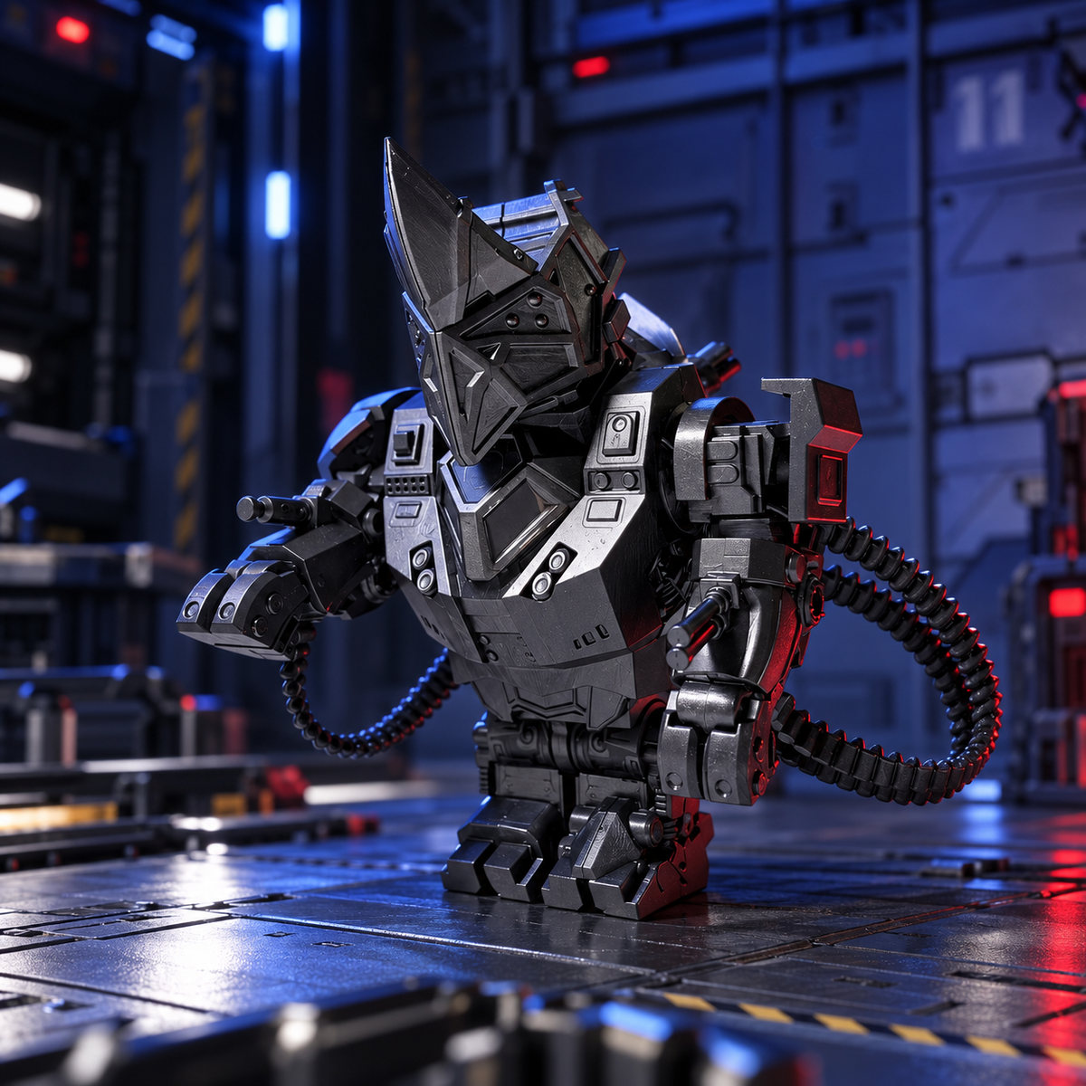 Rhino Heavy Armor Minifigure – 14cm Armored Battle Suit | Custom Building Block Figure