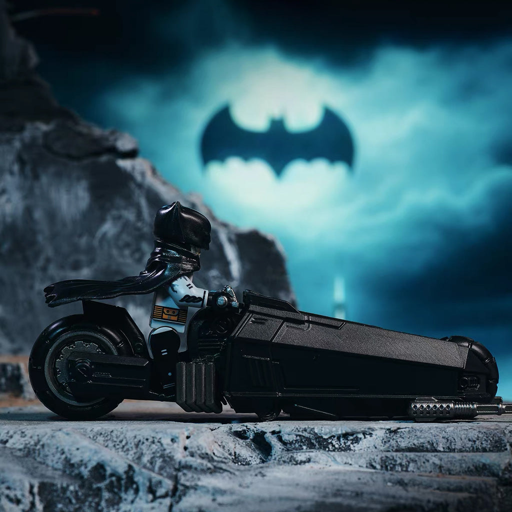 Dark Knight Motorcycle Set | Custom Building Block Figure & Vehicle